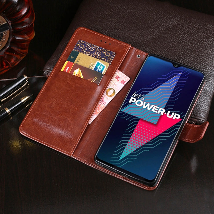 For Wiko Power U30 idewei Crazy Horse Texture Horizontal Flip Leather Case with Holder & Card Slots & Wallet(Black)