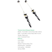 BIKERSAY Bicycle Skewers Quick Release Titanium Axle QR Wheel Hub Skewer For MTB Bicycle, Model:QR001