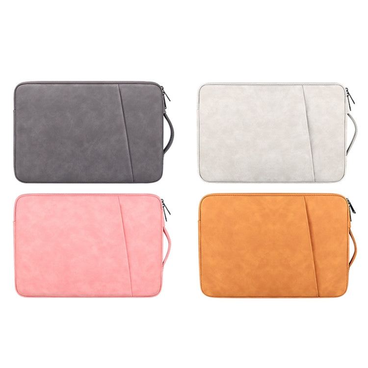 ND08 Sheepskin Notebook Iner Bag, Size:14.1-15.4 inch(Pink)