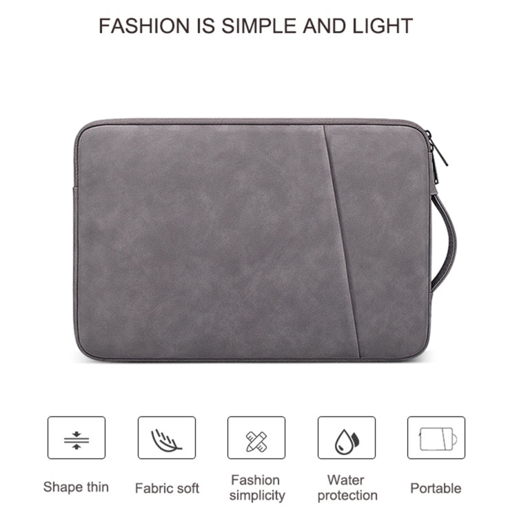 ND08 Sheepskin Notebook Iner Bag, Size:14.1-15.4 inch(Pink)
