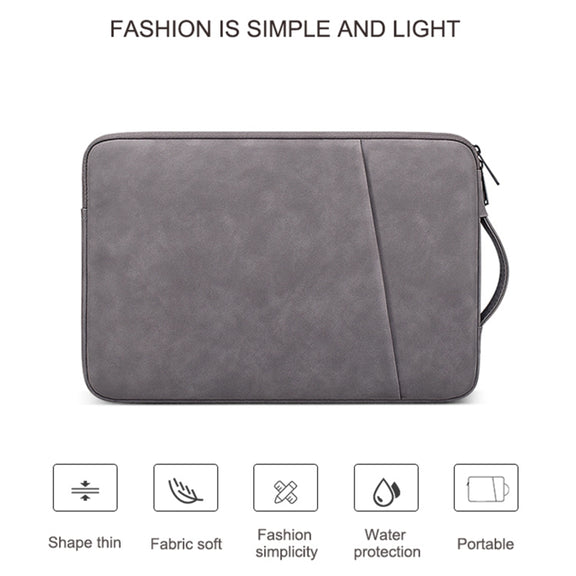 ND08 Sheepskin Notebook Iner Bag, Size:14.1-15.4 inch(Pink)