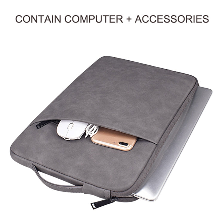 ND08 Sheepskin Notebook Iner Bag, Size:14.1-15.4 inch(Pink)