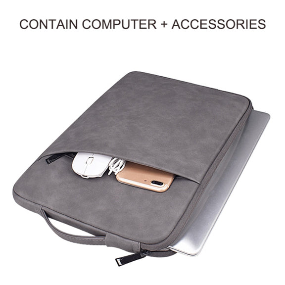 ND08 Sheepskin Notebook Iner Bag, Size:14.1-15.4 inch(Pink)