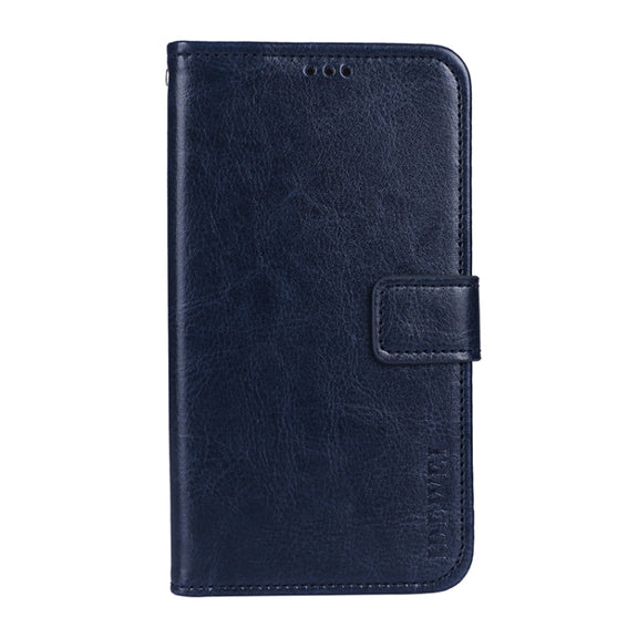 For Lenovo K13 idewei Crazy Horse Texture Horizontal Flip Leather Case with Holder & Card Slots & Wallet(Blue)