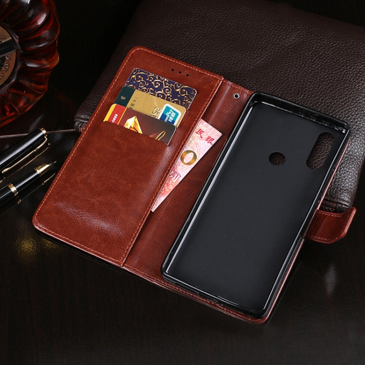 For Lenovo K13 idewei Crazy Horse Texture Horizontal Flip Leather Case with Holder & Card Slots & Wallet(Blue)