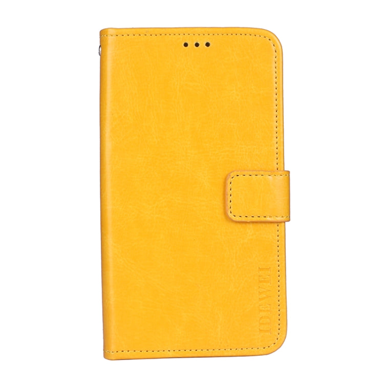 For Lenovo K13 Note idewei Crazy Horse Texture Horizontal Flip Leather Case with Holder & Card Slots & Wallet(Yellow)