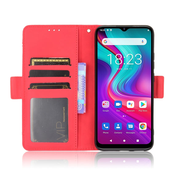 For Doogee X96 Pro Skin Feel Calf Pattern Horizontal Flip Leather Case with Holder & Card Slots & Photo Frame(Red)