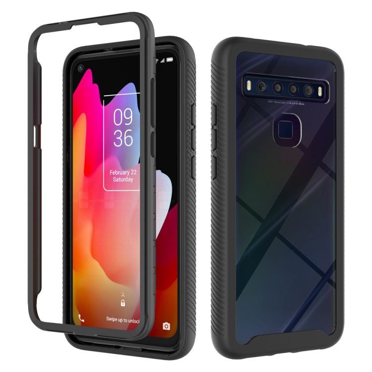 For TCL 10L Starry Sky Solid Color Series Shockproof PC + TPU Case(Black)