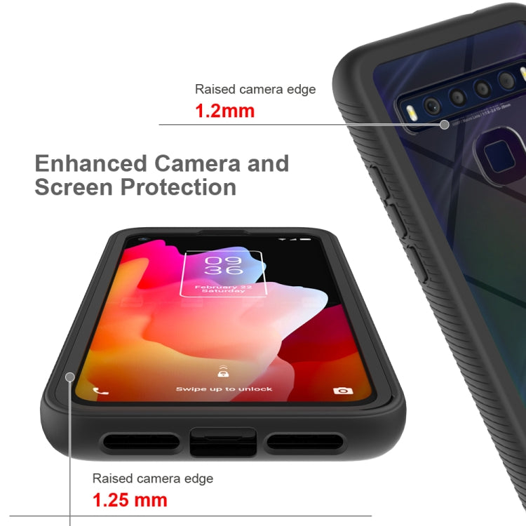 For TCL 10L Starry Sky Solid Color Series Shockproof PC + TPU Case(Black)