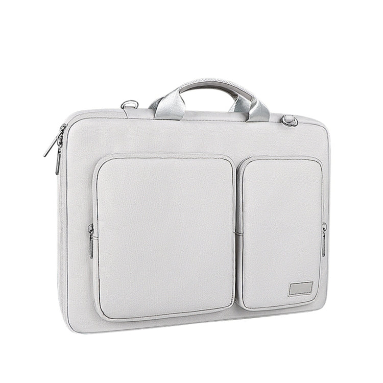 ST11 Polyester Thickened Laptop Bag with Detachable Shoulder Strap, Size:14.1-15.4 inch(Silver Gray)