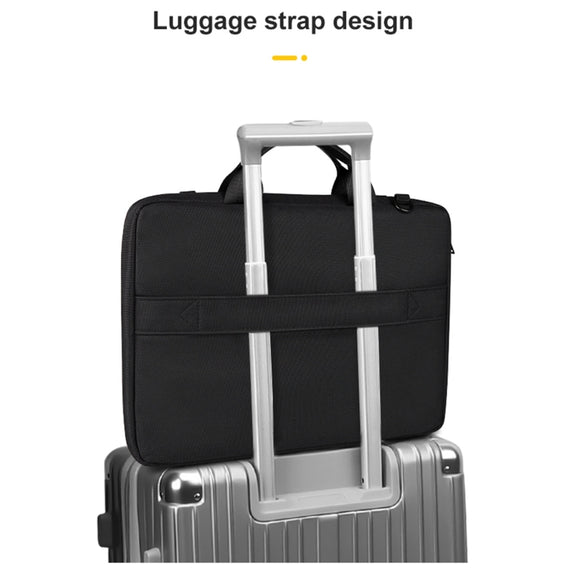 ST11 Polyester Thickened Laptop Bag with Detachable Shoulder Strap, Size:15.6 inch(Black)