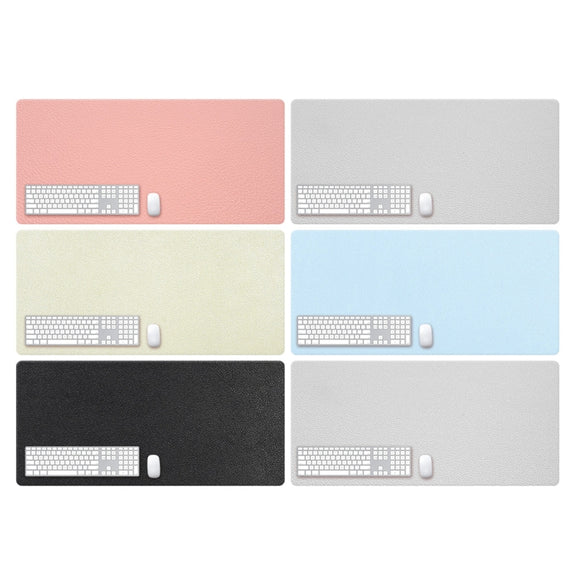 ZD01 Double-sided PU Mouse Pad Table Mat, Size: 90 x 40cm(Silver+Black)