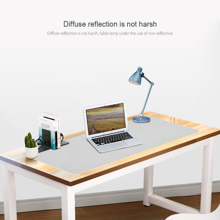 ZD01 Double-sided PU Mouse Pad Table Mat, Size: 90 x 40cm(Silver+Black)
