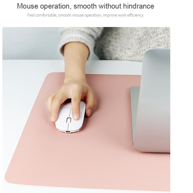 ZD01 Double-sided PU Mouse Pad Table Mat, Size: 90 x 40cm(Silver+Black)