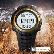 SKMEI 1632 Dual Time Display Luminous Electronic Watch, Support Alarm Clock(Black)