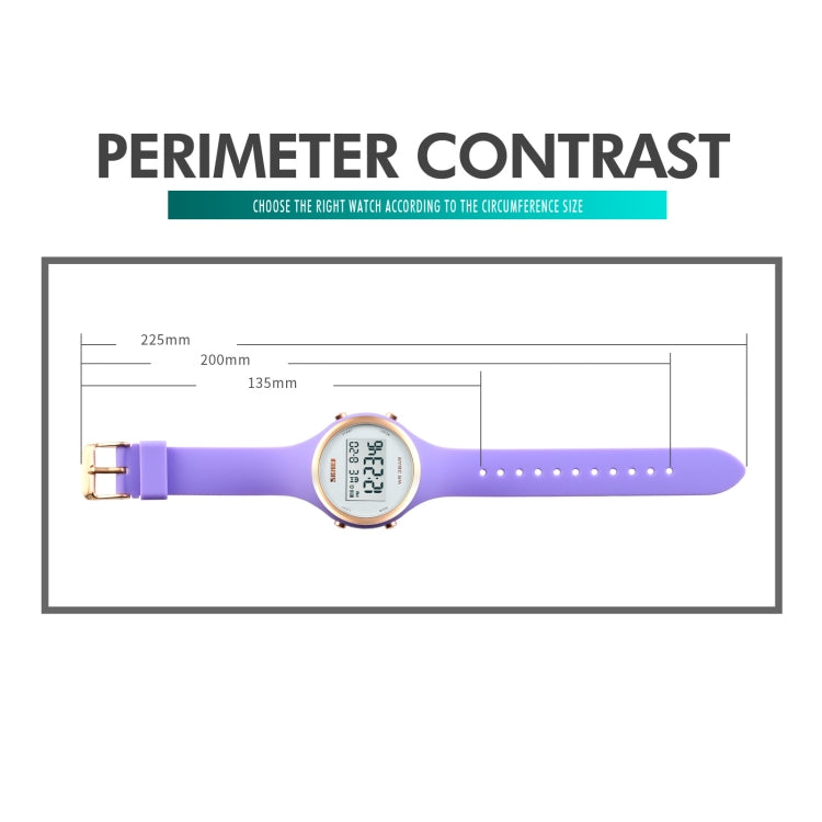 SKMEI 1720 Round Dial LED Digital Display Luminous Silicone Strap Electronic Watch(Pink)