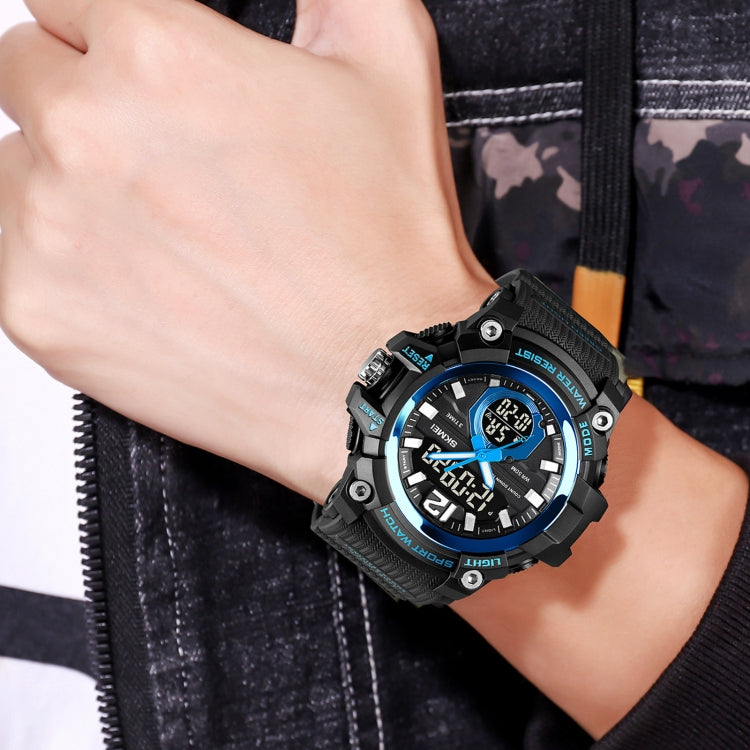 SKMEI 1725 Three Time LED Digital Display Timing Luminous Electronic Watch(Black)