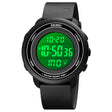SKMEI 1736 Triplicate Round Dial Timing LED Digital Display Luminous Electronic Watch(Black and White) - free shipping - PMC TechLife - Order now!