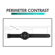 SKMEI 1736 Triplicate Round Dial Timing LED Digital Display Luminous Electronic Watch(Black and White)