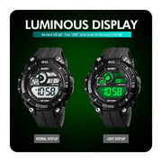 SKMEI 1756 Dual Time Countdown Alarm Clock Men Sports Luminous Electronic Watch(Blue)