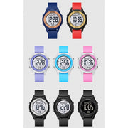 SKMEI 1758 Multifunctional LED Digital Display Luminous Silicone Strap Electronic Watch(Dark Blue)