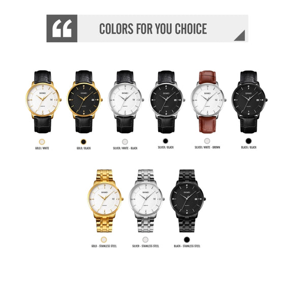 SKMEI 1801 Men Casual Calendar Quartz Watch(BLack)