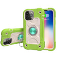 For iPhone 13 Shockproof Silicone + PC Protective Case with Dual-Ring Holder(Guava) - iPhone 13 Cases by PMC TechLife | Online Shopping South Africa | PMC TechLife | Buy Now Pay Later Mobicred