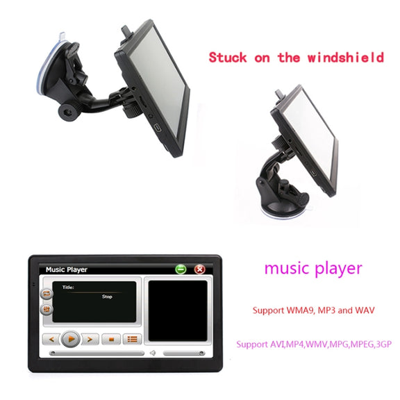 7 inch Car GPS Navigator 8G+256M Capacitive Screen High Configuration, Specification:South America Map