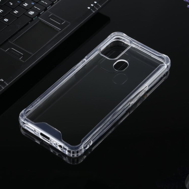 For OPPO A53 / A32 Four-corner Shockproof Transparent TPU + PC Protective Case
