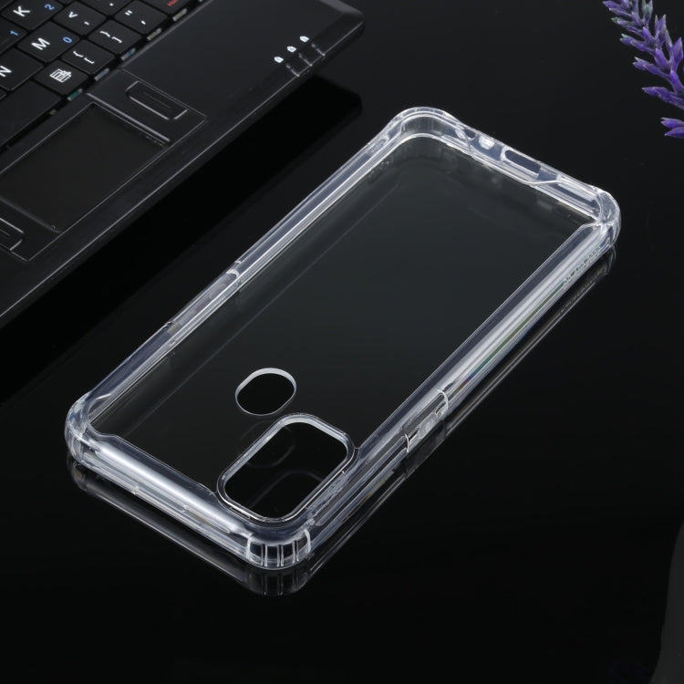 For OPPO A53 / A32 Four-corner Shockproof Transparent TPU + PC Protective Case