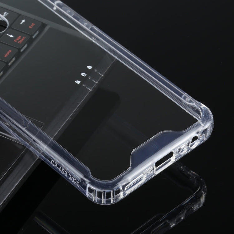 For OPPO A53 / A32 Four-corner Shockproof Transparent TPU + PC Protective Case