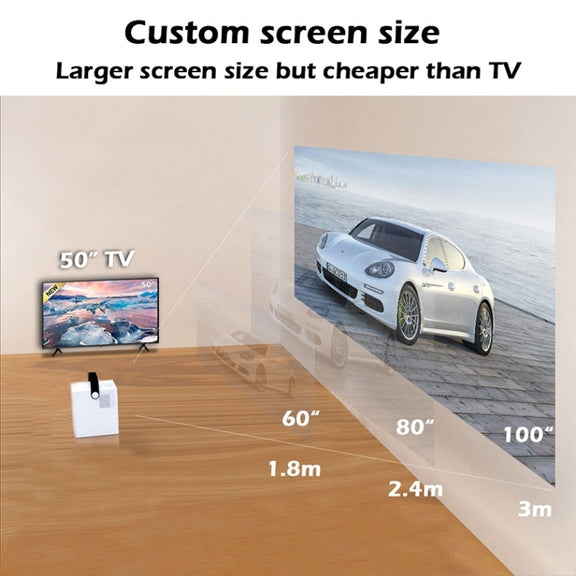WEJOY Y2 1920x1080P 100 ANSI Lumens Portable Home Theater LED HD Digital Projector, Touch Control Version, Android 9.0, 2G+16G, UK Plug