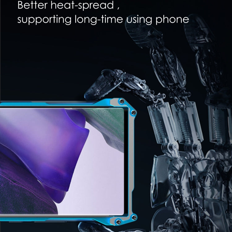 For iPhone 13 Pro R-JUST Shockproof Armor Metal Protective Case (Blue)