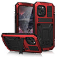 For iPhone 13 Pro Max R-JUST Shockproof Waterproof Dust-proof Metal + Silicone Protective Case with Holder (Red) - iPhone 13 Pro Max Cases by R-JUST | Online Shopping South Africa | PMC TechLife | Buy Now Pay Later Mobicred