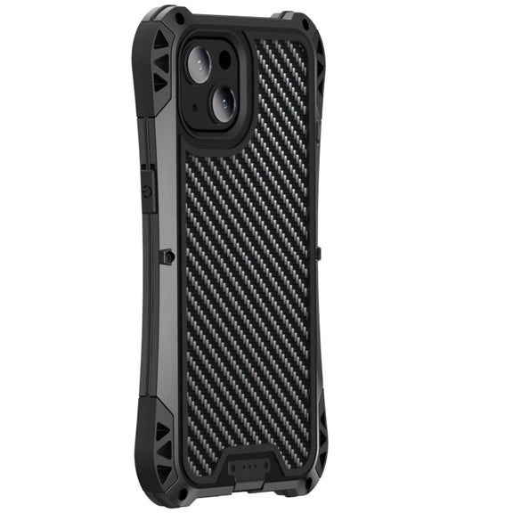 For iPhone 13 mini R-JUST AMIRA Shockproof Dustproof Water-resistant Metal Protective Case (Black)