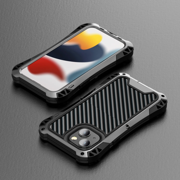For iPhone 13 mini R-JUST AMIRA Shockproof Dustproof Water-resistant Metal Protective Case (Black)