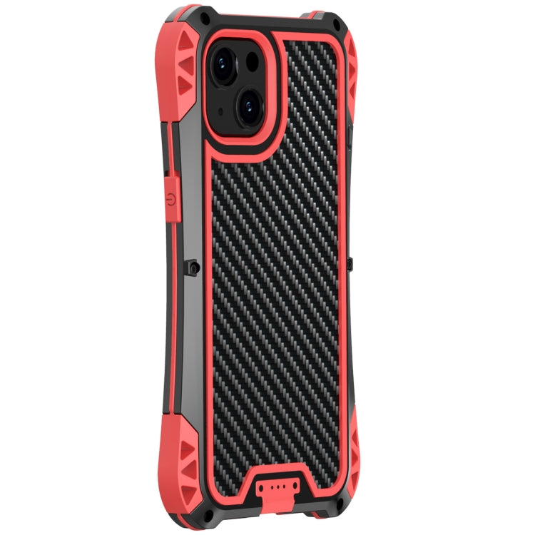 For iPhone 13 R-JUST AMIRA Shockproof Dustproof Water-resistant Metal Protective Case(Red)