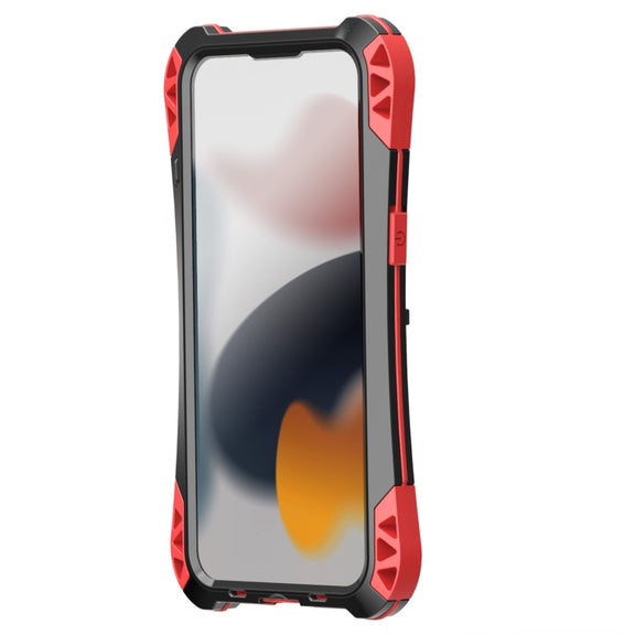 For iPhone 13 R-JUST AMIRA Shockproof Dustproof Water-resistant Metal Protective Case(Red)