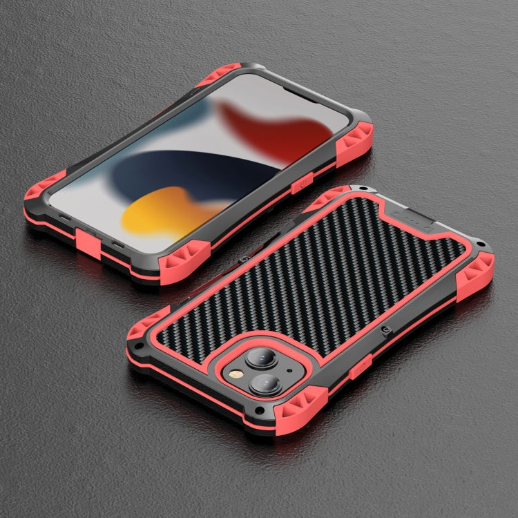 For iPhone 13 R-JUST AMIRA Shockproof Dustproof Water-resistant Metal Protective Case(Red)