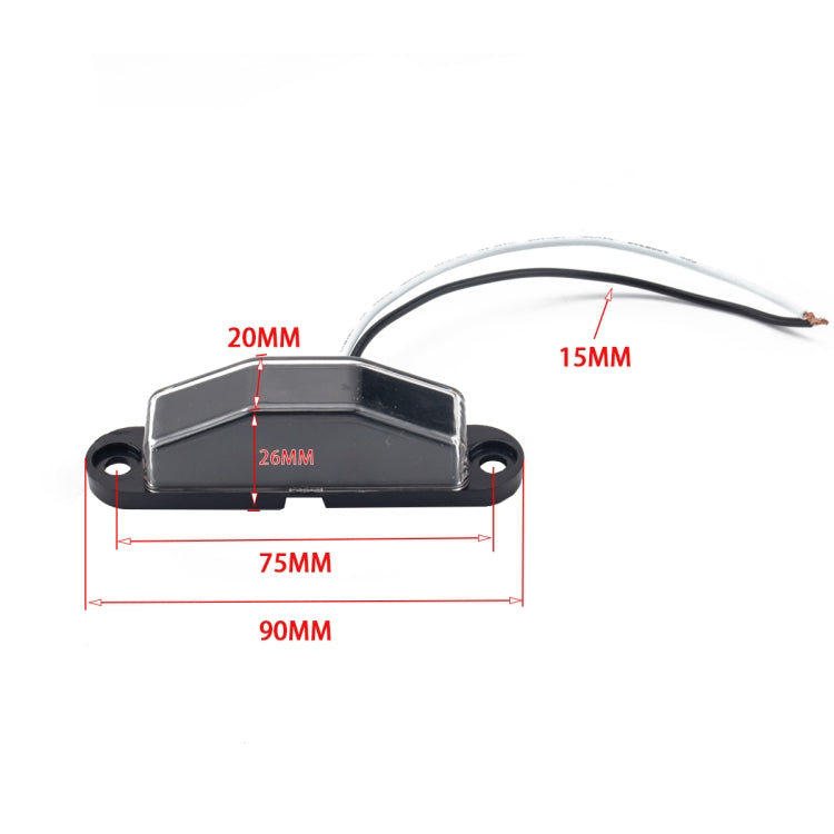 A4067 Trailer / RV / Truck 10-30V 4LED Triangle License Plate Light