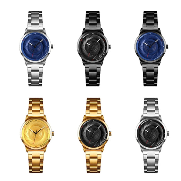 SKMEI 9210 Ladies Business Watch Simple 3D Dial Quartz Watch(Black)