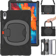 For Lenovo Tab P11 Pro 11.5 inch Silicone + PC Protective Case with Holder & Shoulder Strap(Black) - Lenovo by PMC TechLife | Online Shopping South Africa | PMC TechLife | Buy Now Pay Later Mobicred