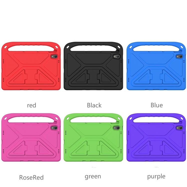 For Lenovo Tab P11 TB-J606F / Tab P11 Plus TB-J607F Portable Handle EVA Shockproof Anti Falling Protective Case with Triangle Holder(Blue)