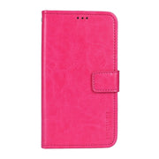 idewei Crazy Horse Texture Horizontal Flip Leather Case with Holder & Card Slots & Wallet For Doogee N40 Pro(Rose Red)