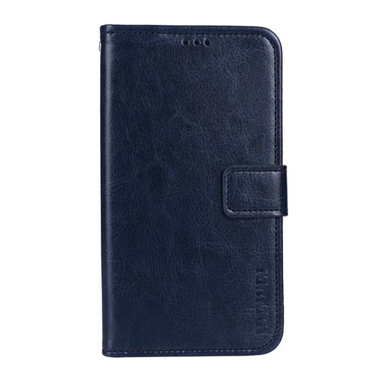 idewei Crazy Horse Texture Horizontal Flip Leather Case with Holder & Card Slots & Wallet For Doogee N40 Pro(Blue)