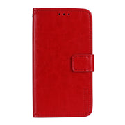 idewei Crazy Horse Texture Horizontal Flip Leather Case with Holder & Card Slots & Wallet For Doogee N40 Pro(Red)