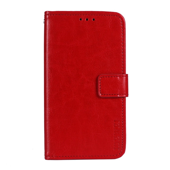 idewei Crazy Horse Texture Horizontal Flip Leather Case with Holder & Card Slots & Wallet For Doogee N40 Pro(Red)