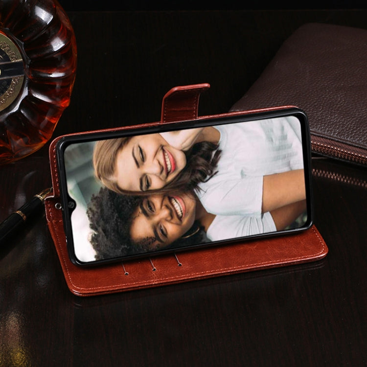 idewei Crazy Horse Texture Horizontal Flip Leather Case with Holder & Card Slots & Wallet For Doogee N40 Pro(Red)