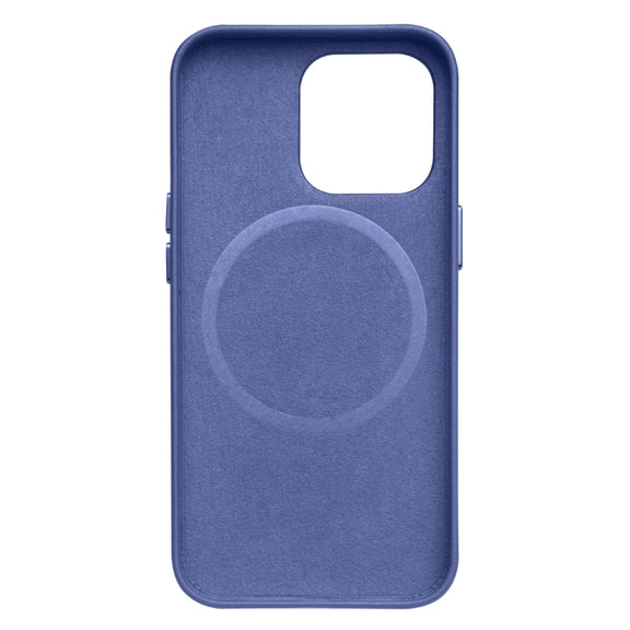 For iPhone 13 Pro QIALINO Nappa Cowhide MagSafe Magnetic Protective Case (Blue)