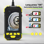 Y19 5.5mm Single Lens Hand-held Hard-wire Endoscope with 4.3-inch IPS Color LCD Screen, Cable Length:2m(Yellow)